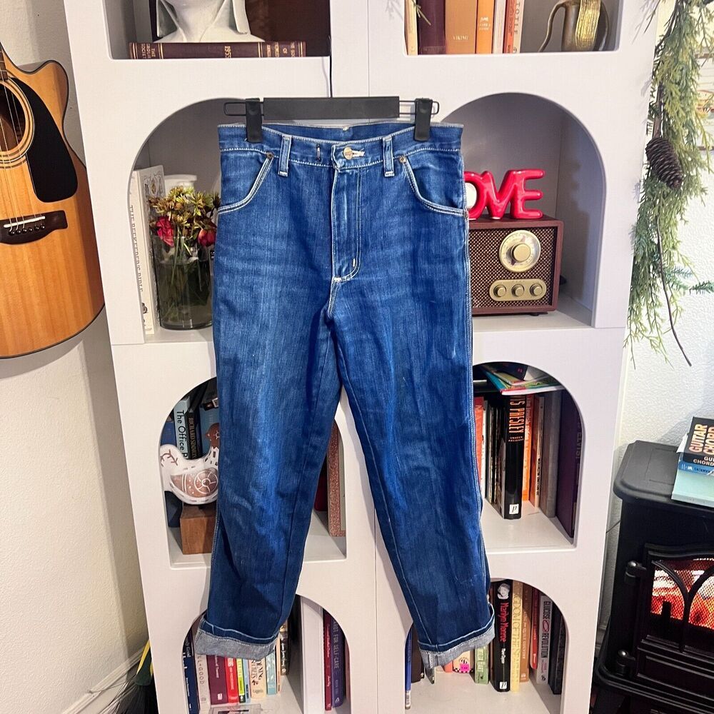 Wrangler Womens Vintage Student Fit Straight Leg Denim Jeans‎ Sz 26X28 Retro